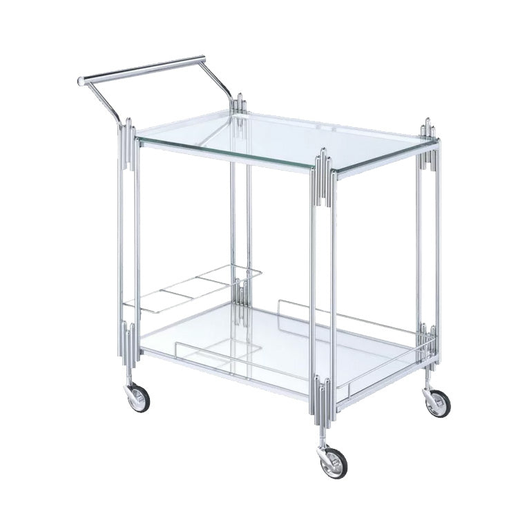 Chrome Glass Cart