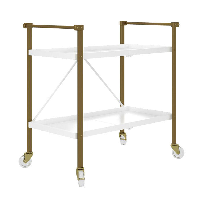Gold White Folding Cart