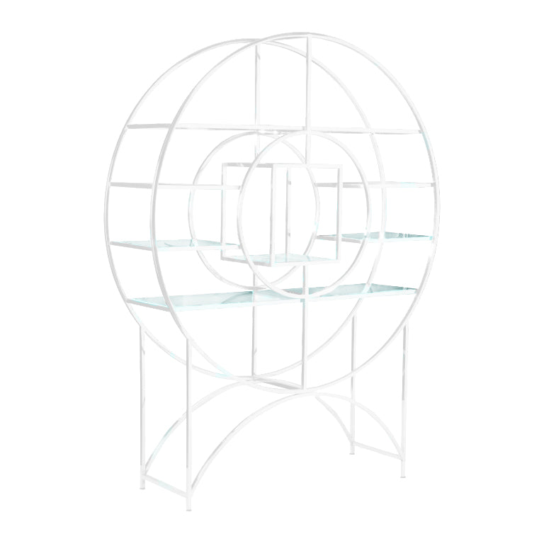 White Circle Bookshelf
