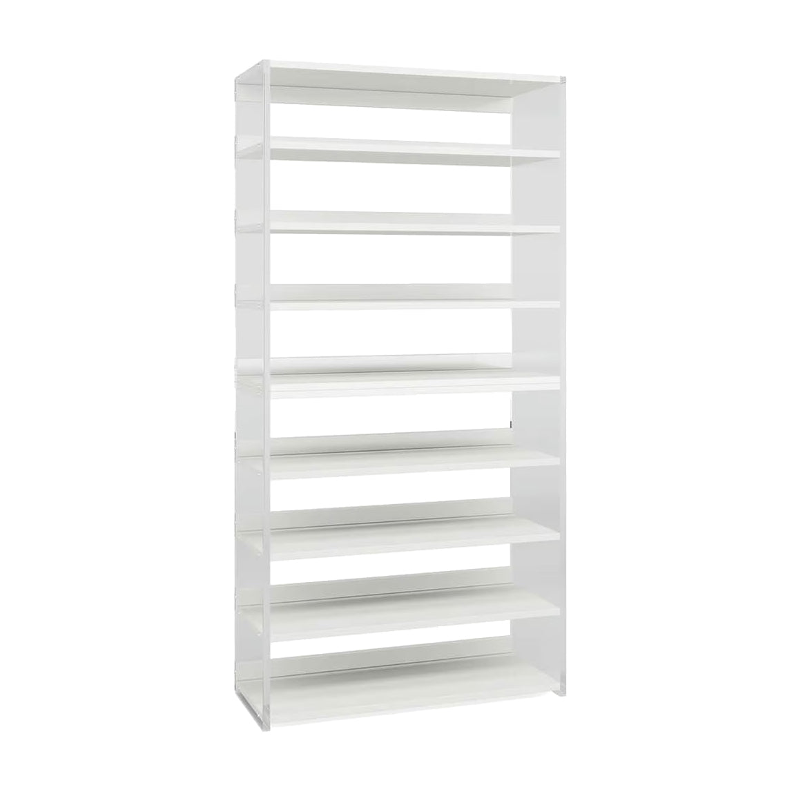 Clear White Bookshelf