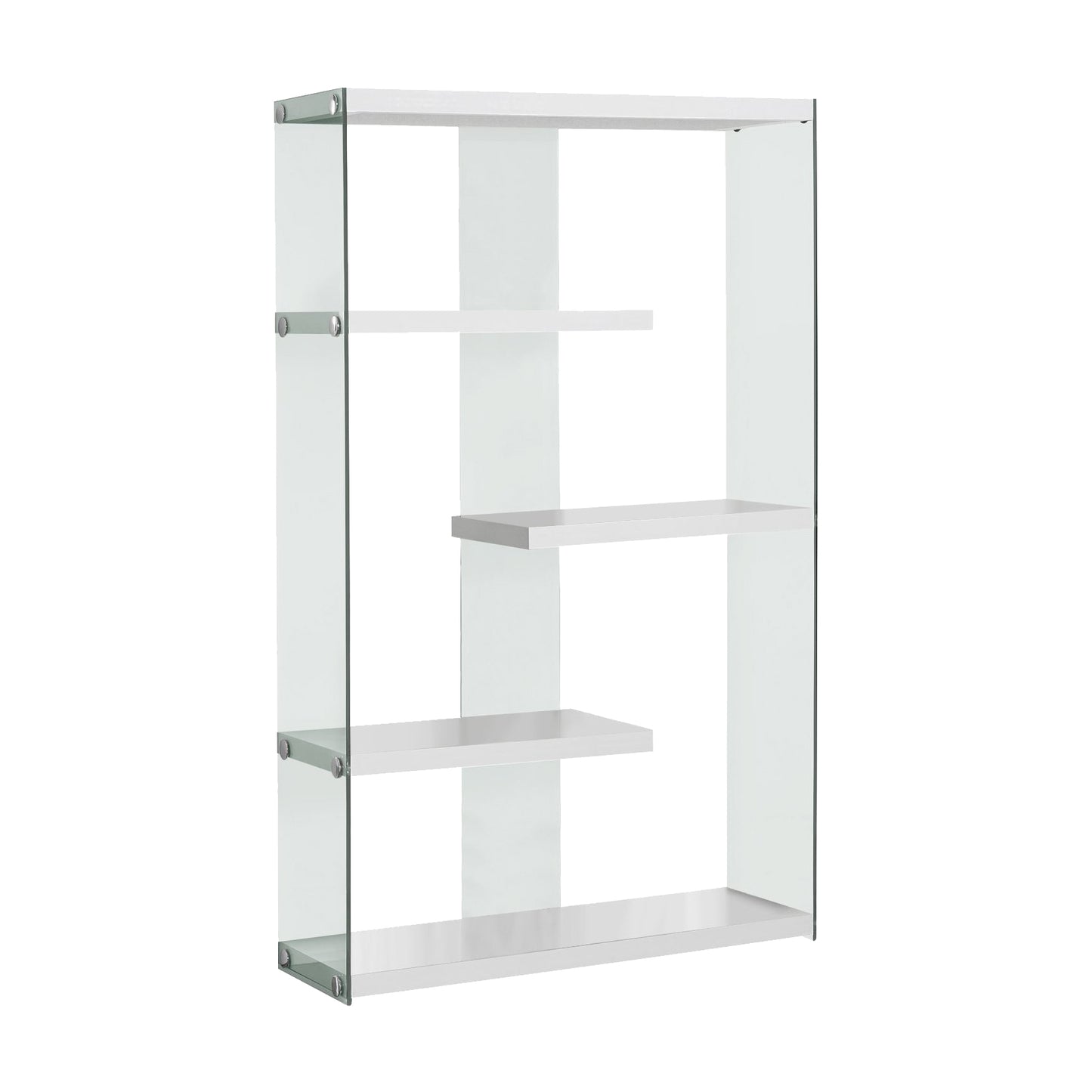Glass White Bookshelf