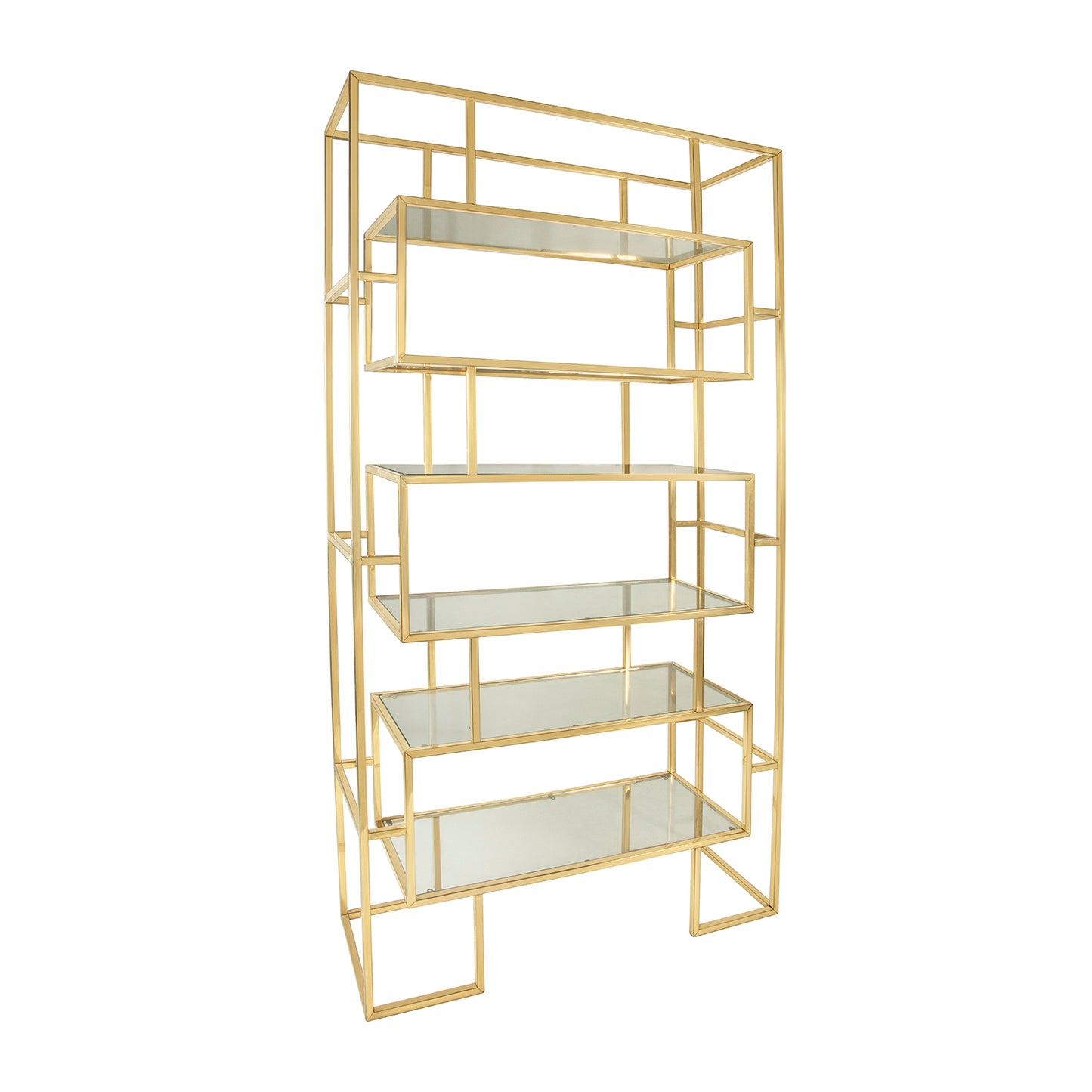 Gold Large Rectangle Bookshelf