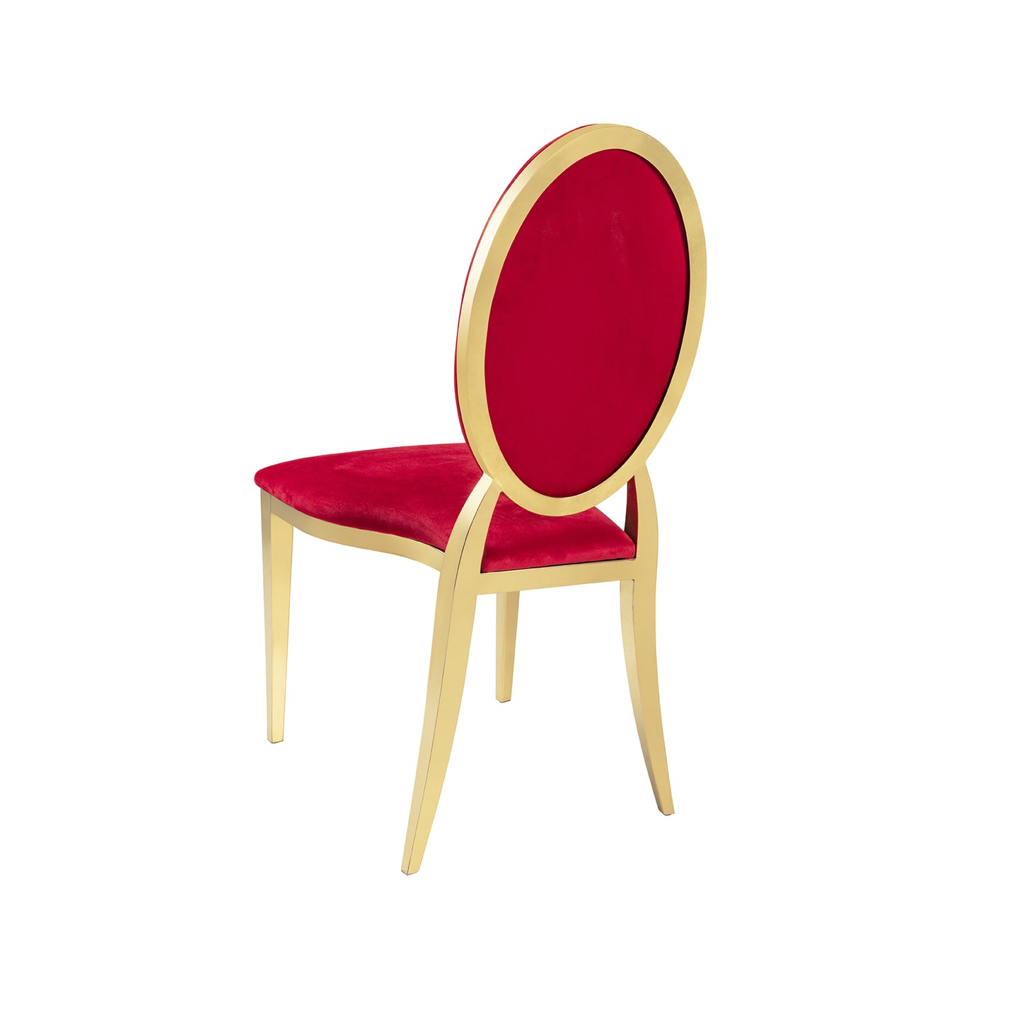 Red Velvet Gold Chair