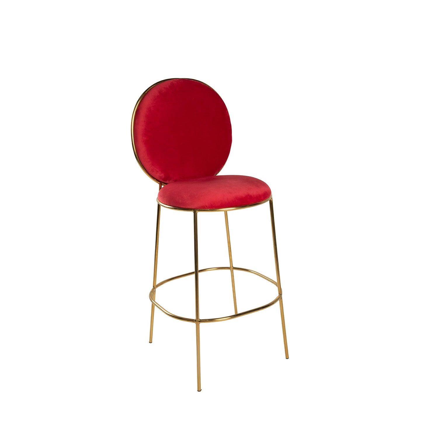 Red Velvet Barstool