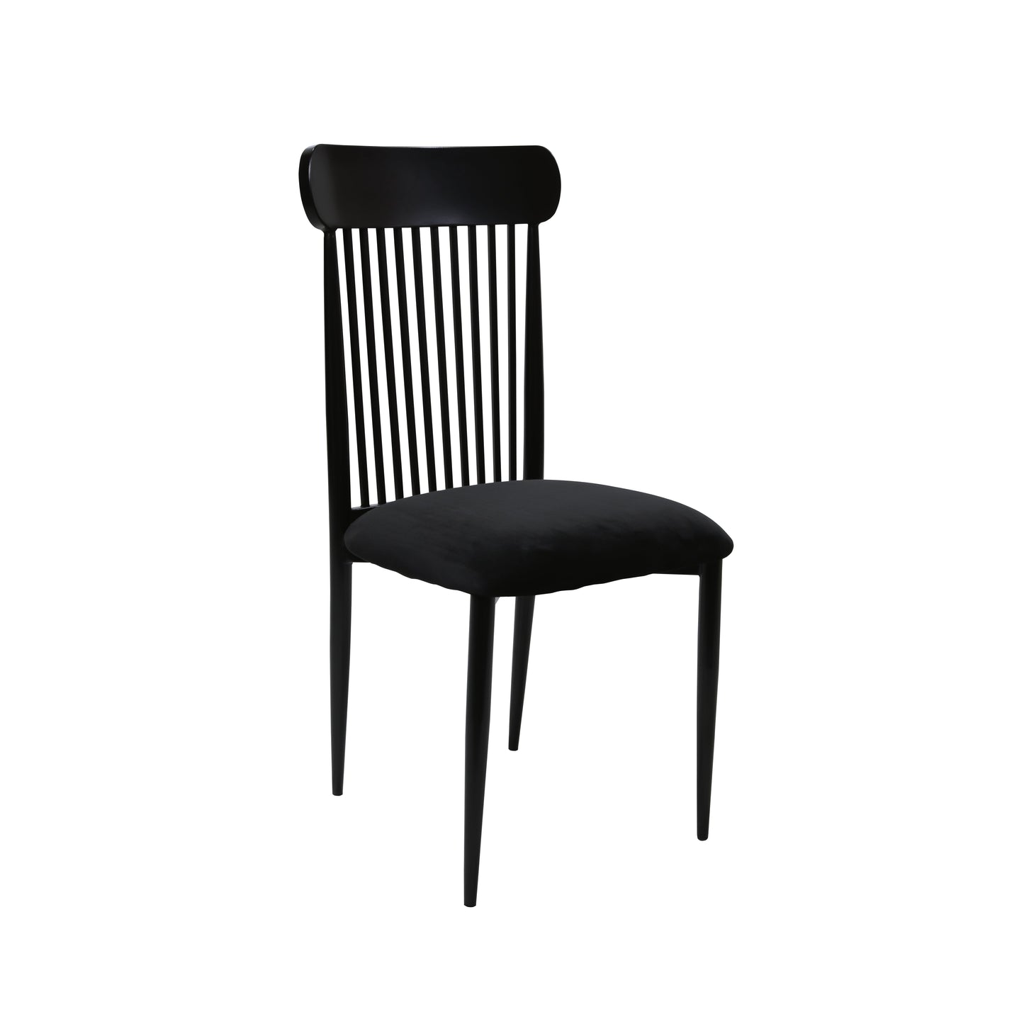Black Velvet Black Liner Chair