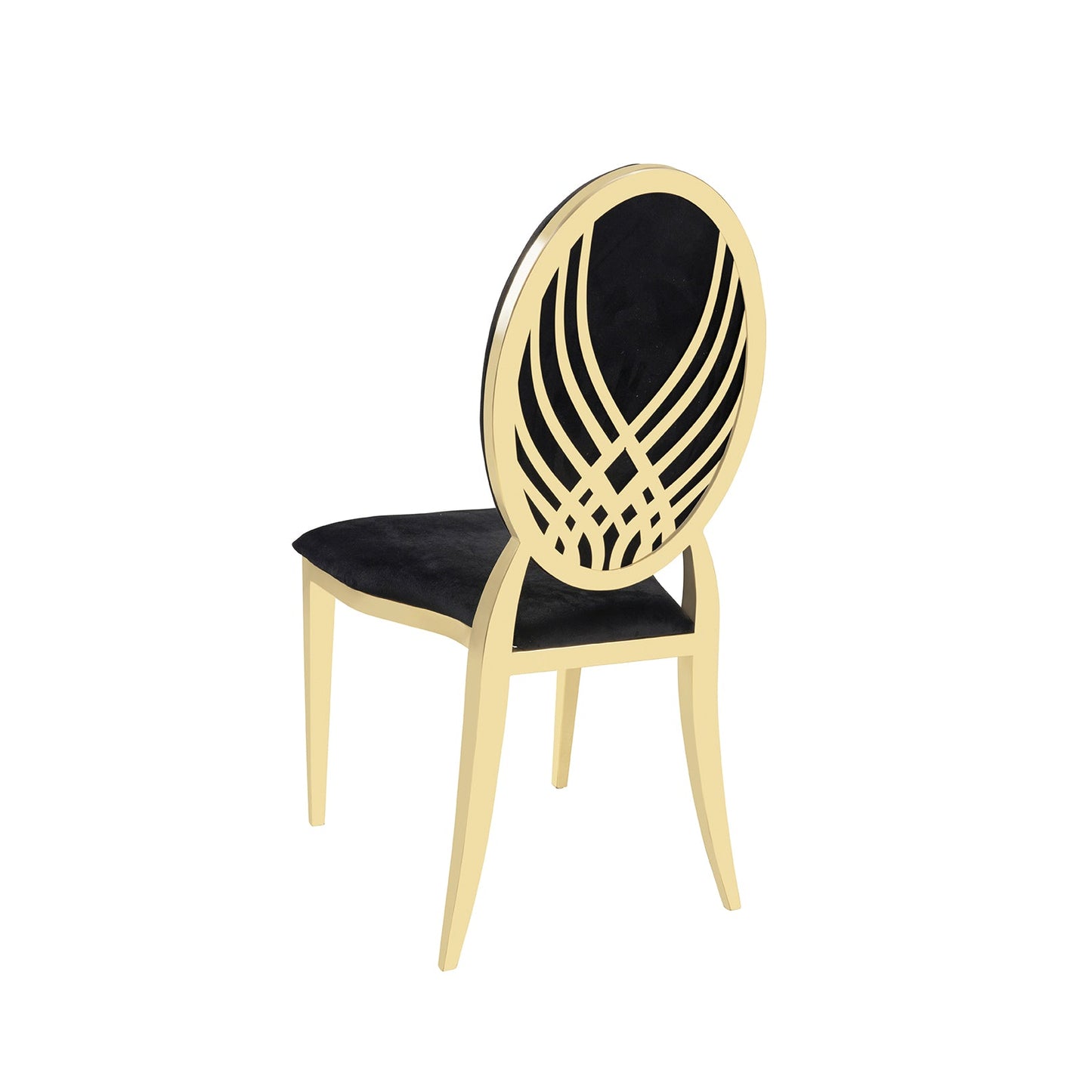 Black Velvet Gold Moire` Chair