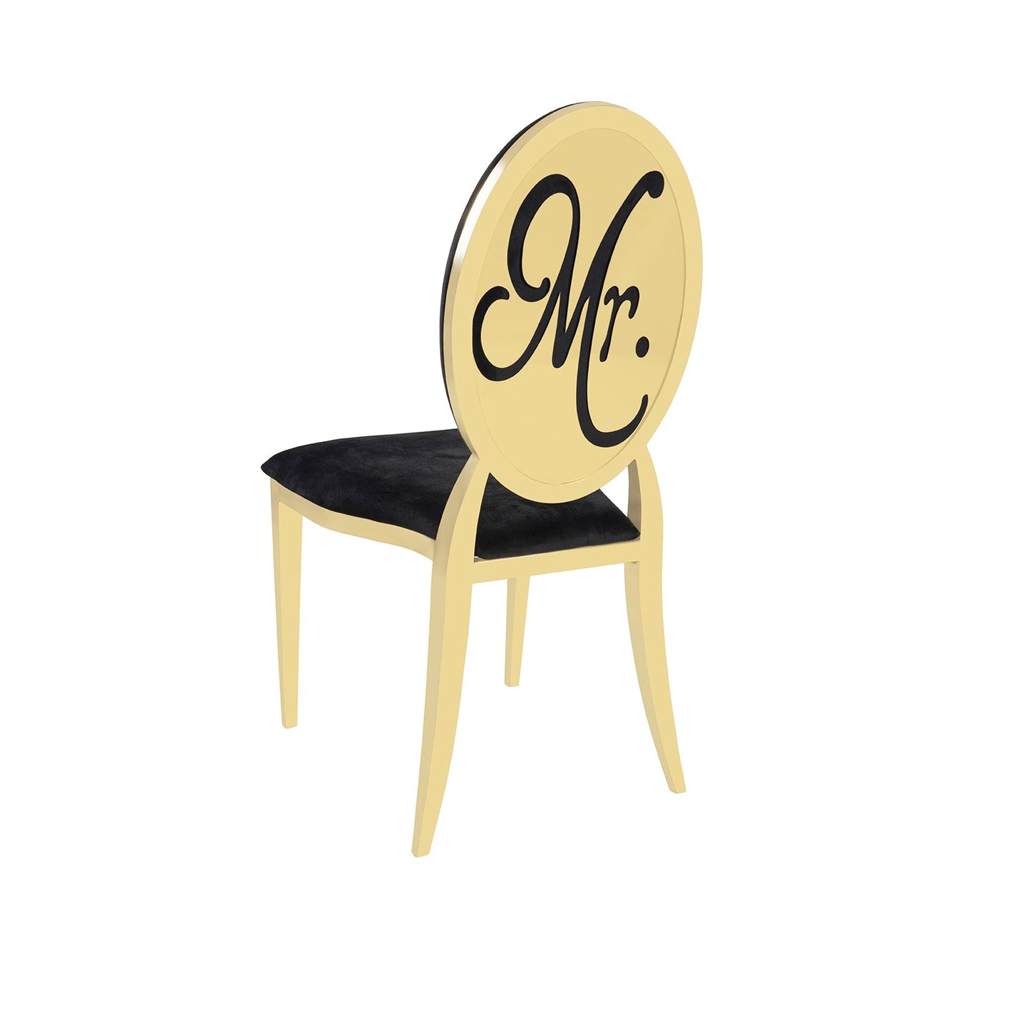 Black Velvet Gold Mr Chair