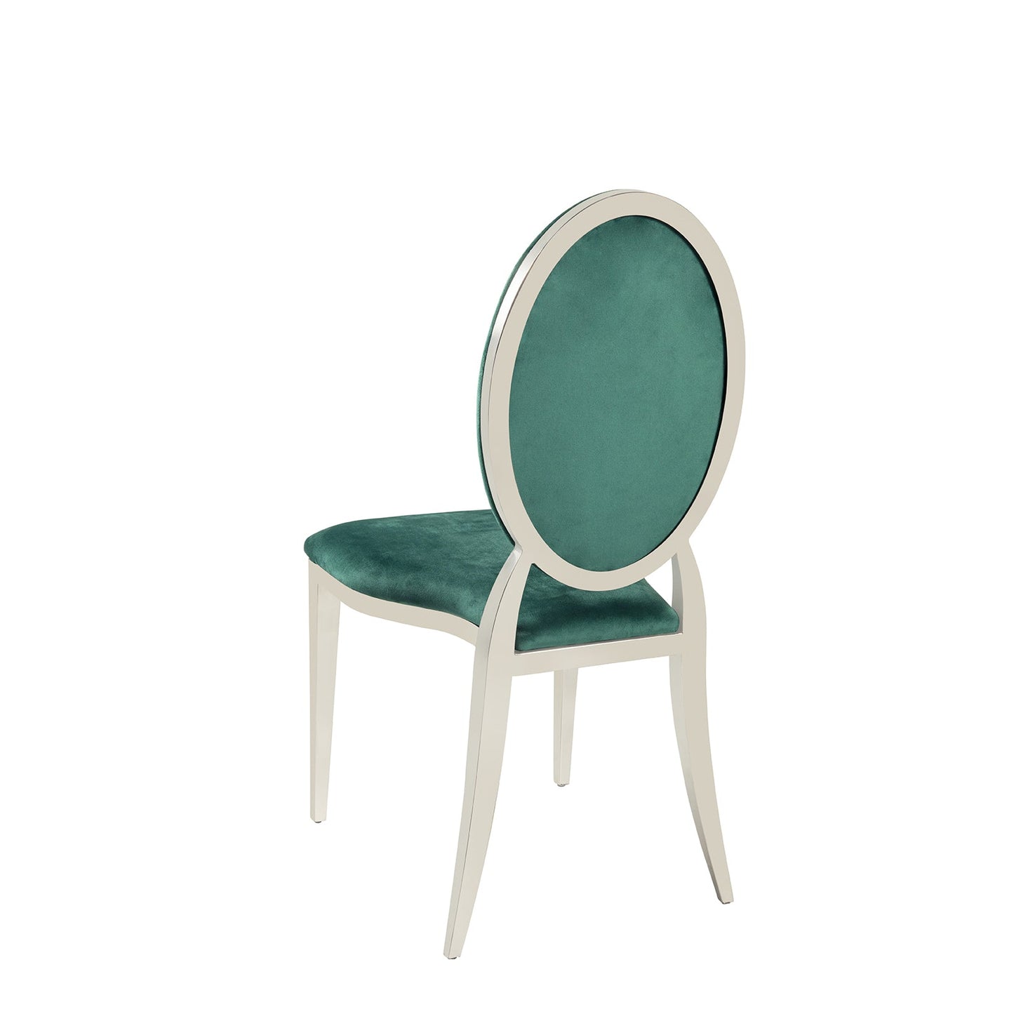 Green Velvet Silver Chair