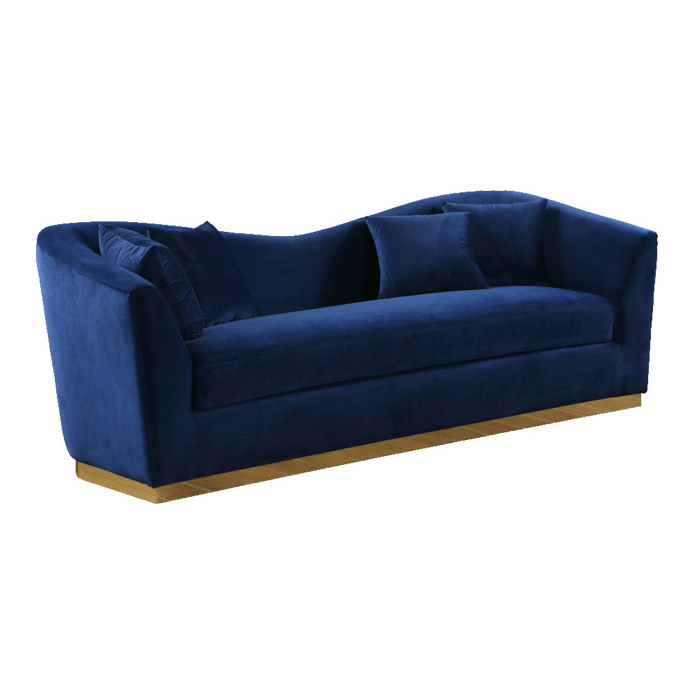 Navy Velvet Sofa