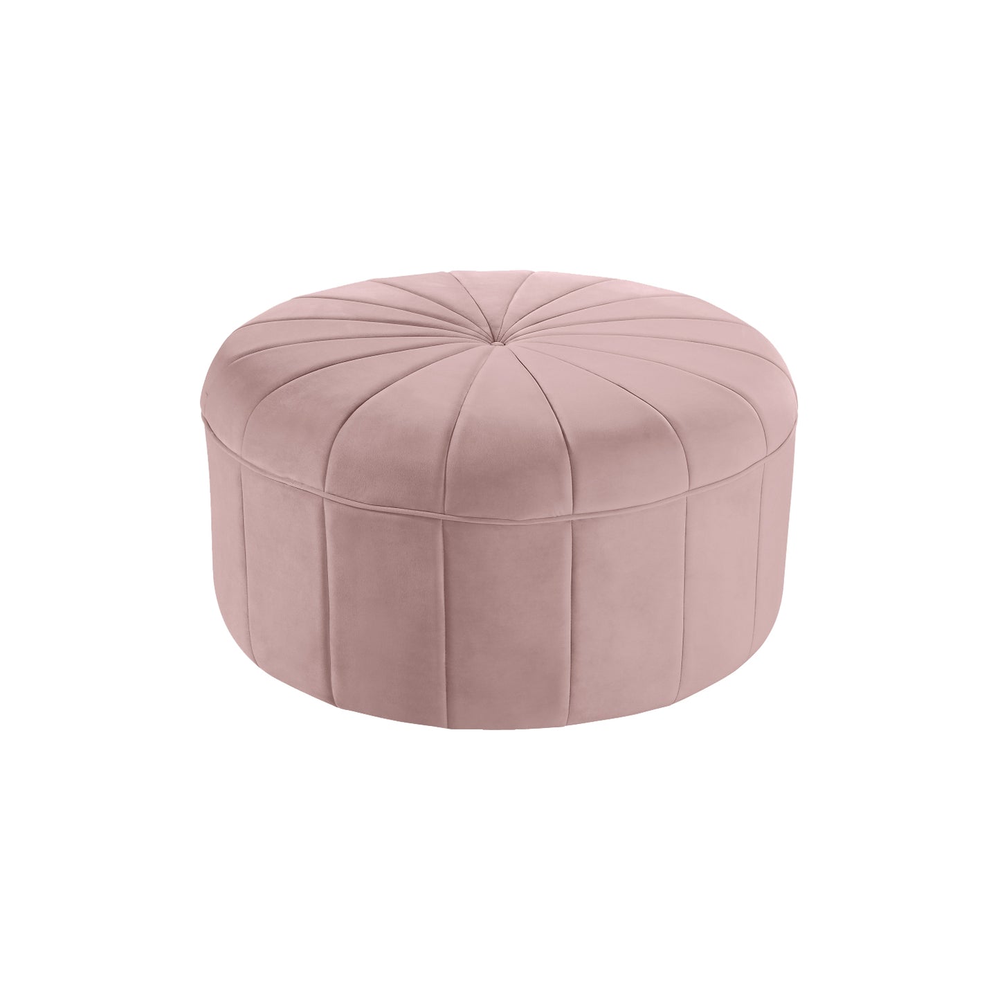 Blush Velvet ottoman