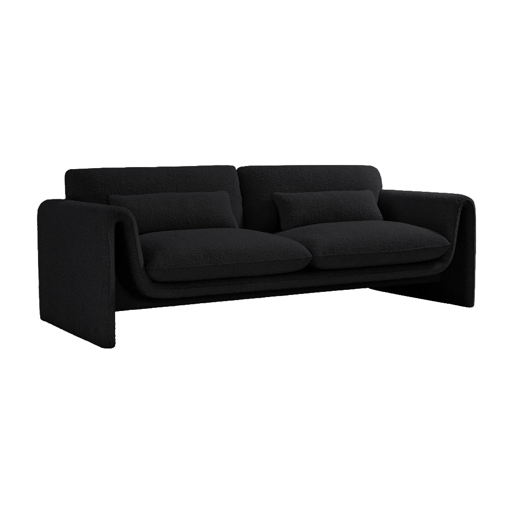 Black Boucle Sofa