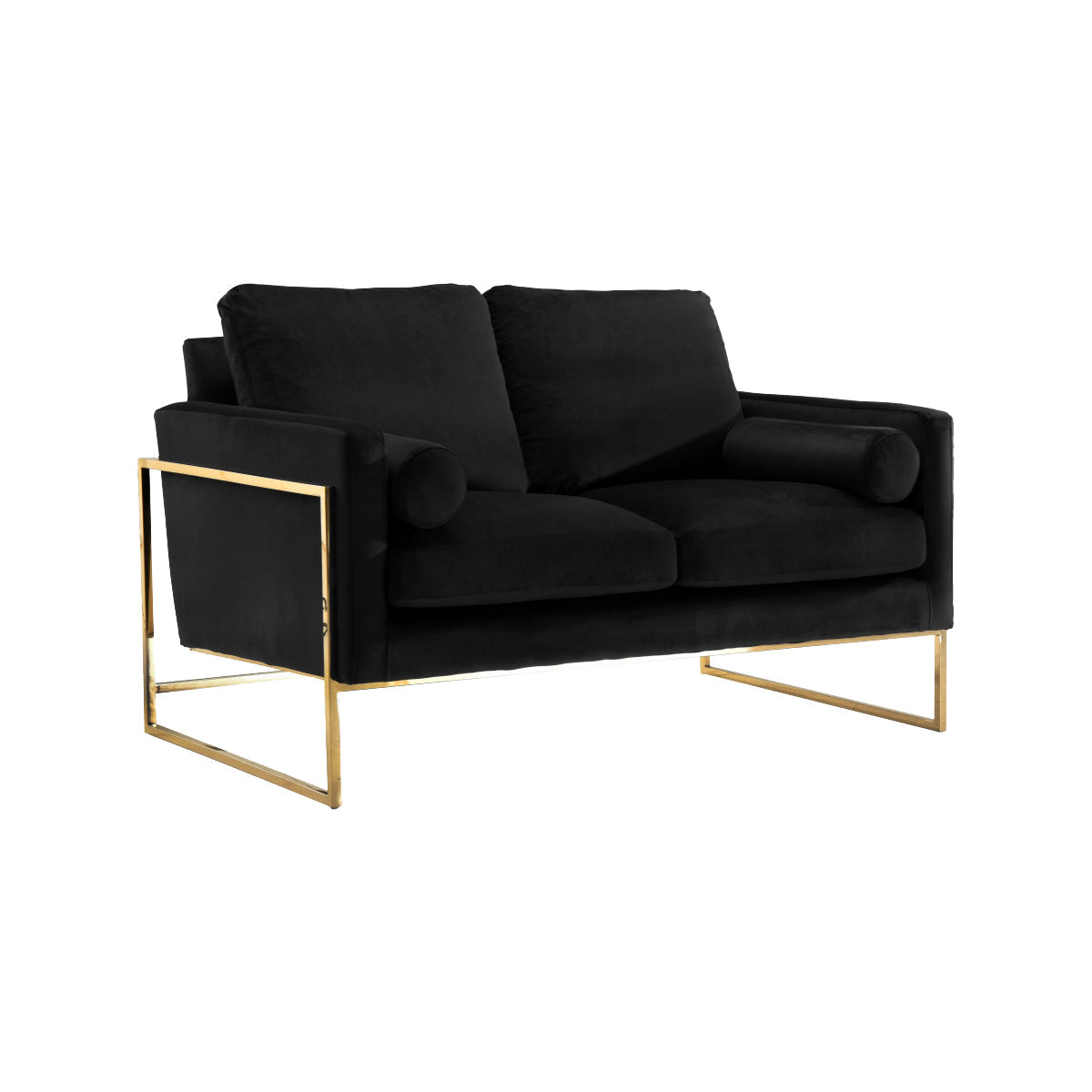 Black Velvet Loveseat