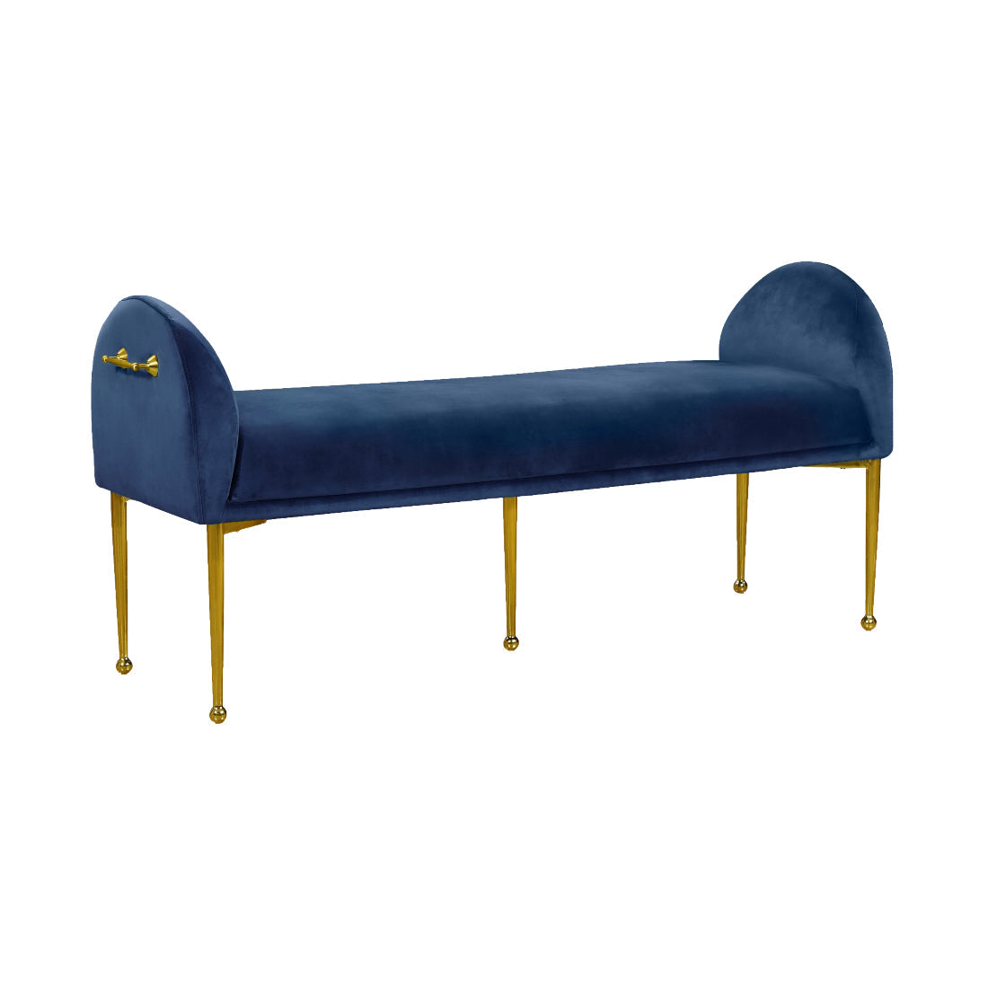 Navy Velvet Bench