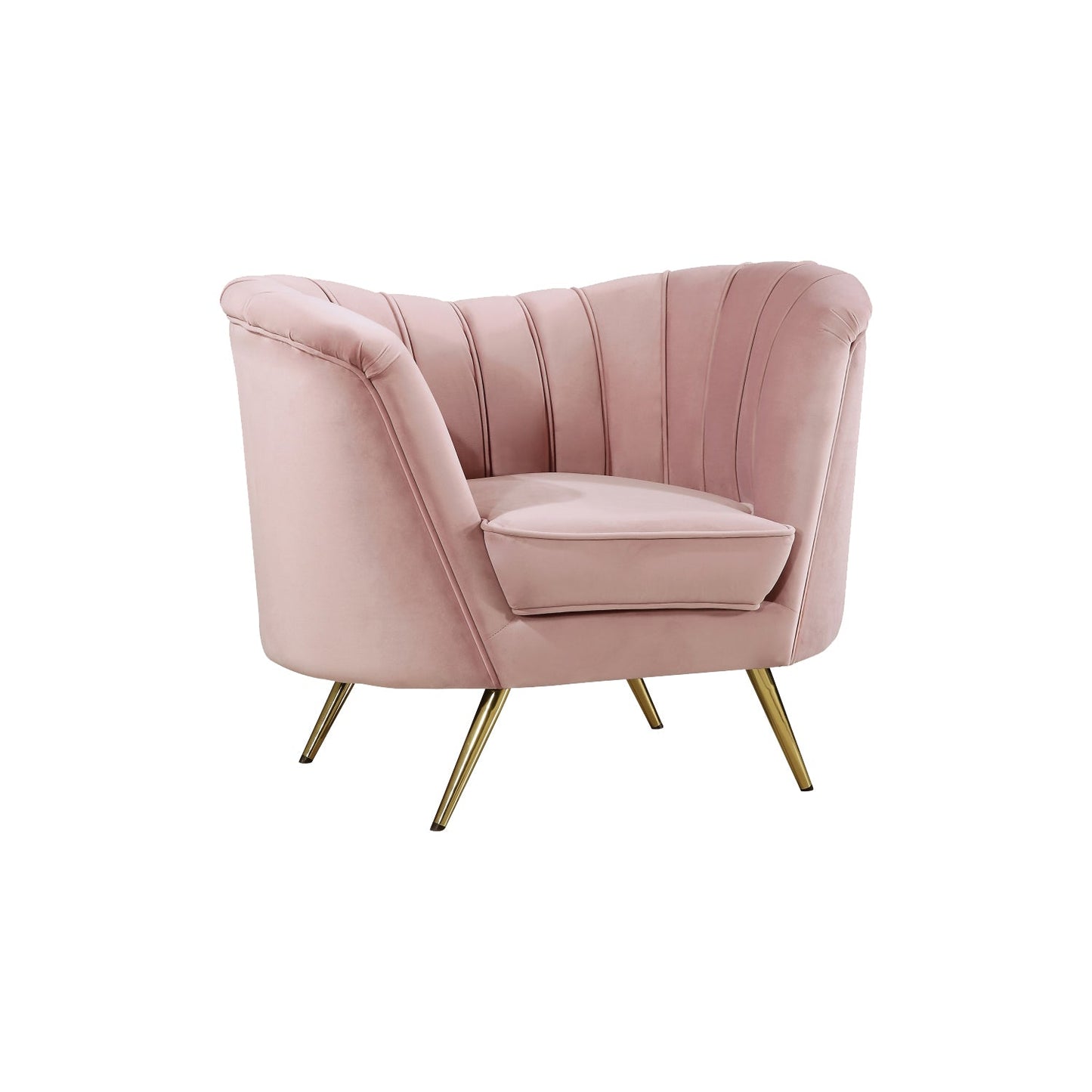 Pink Velvet Lounge Chair