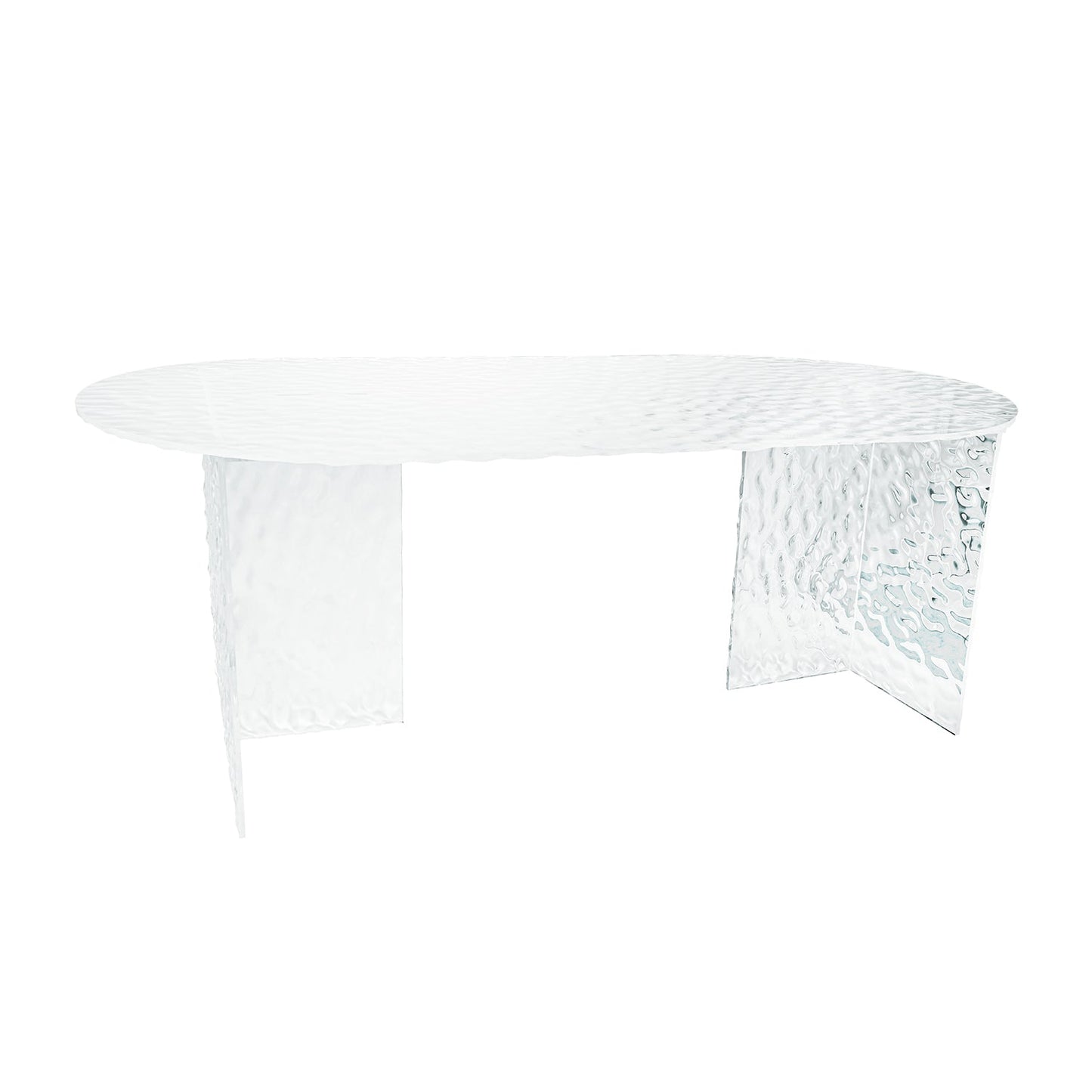 Hammered Oval Table