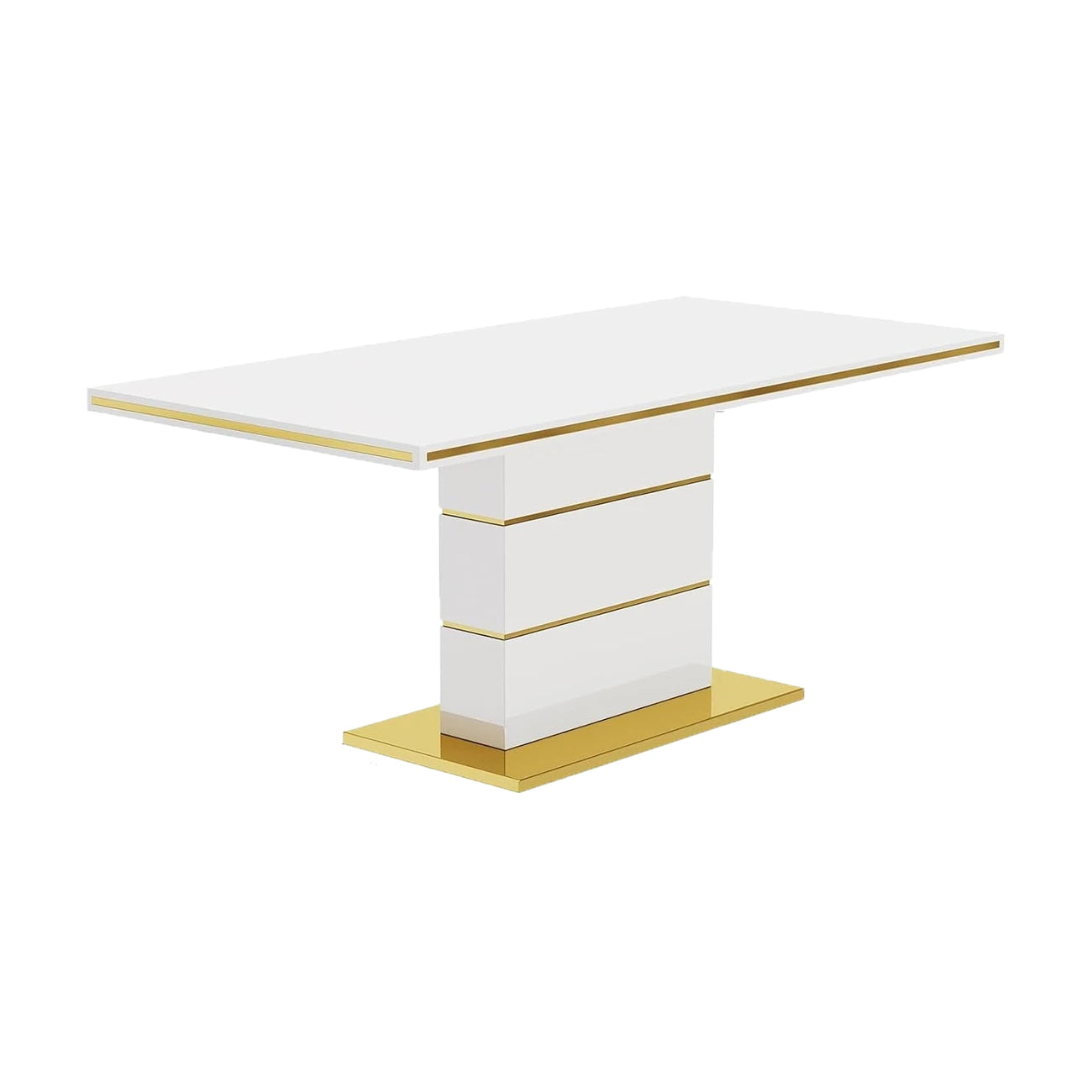 White/Gold Sleek Table