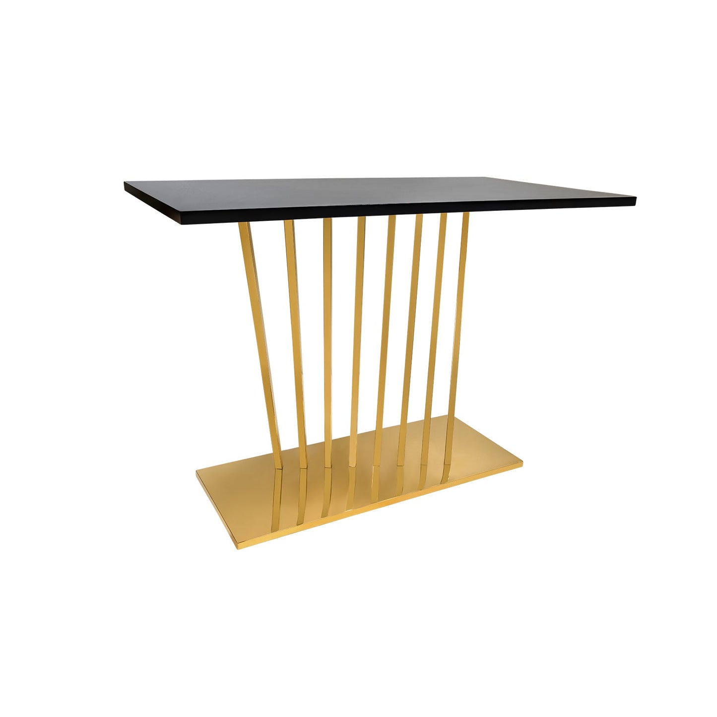 Black/Gold Stripe Cake Stand Center