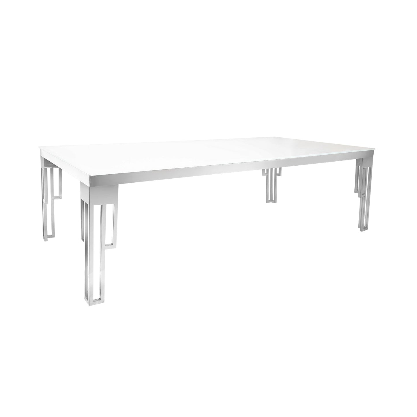 Silver/White Vertical Dining Table