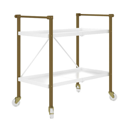 Gold White Folding Cart