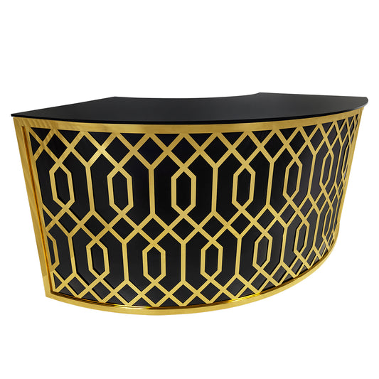 Gold Black Design Curved Bar
