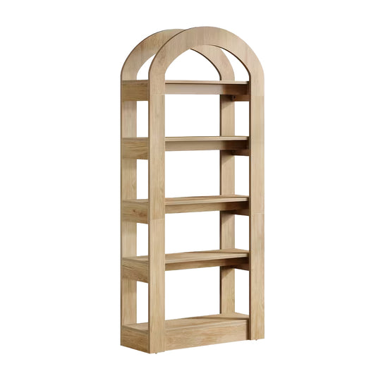 Natural Wood Arch Bookshelf