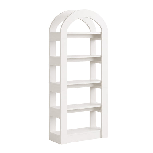 White Wood Arch Bookshelf