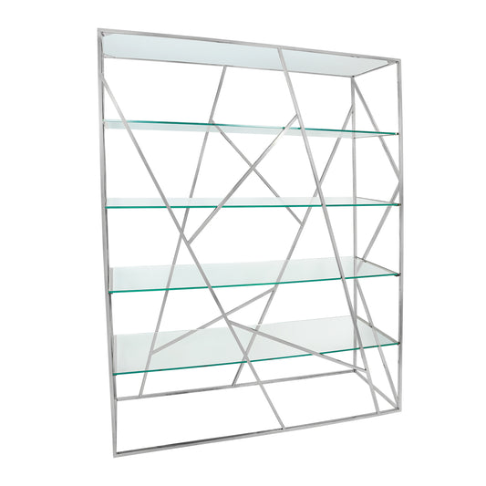 Silver Geometric Bookshelf