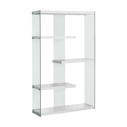 Glass White Bookshelf