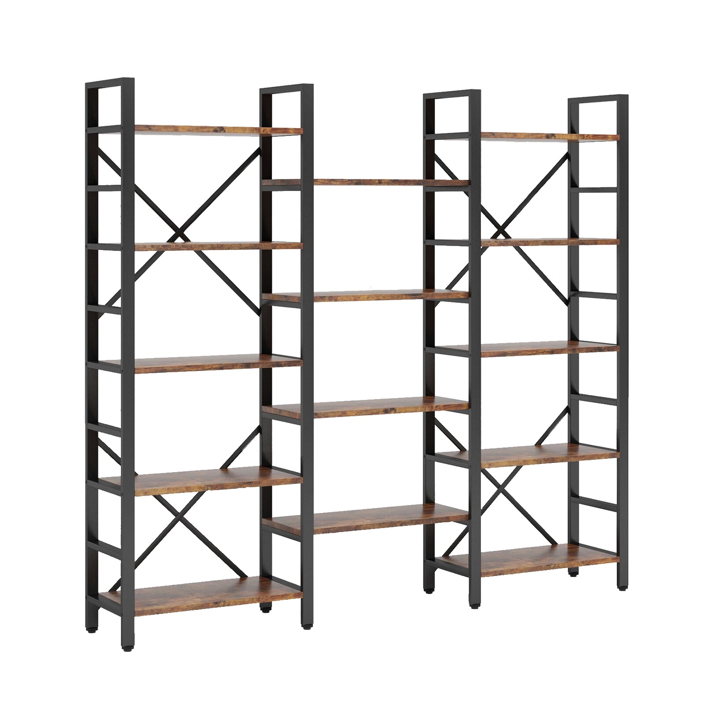 Black Rustic Ladder Bookshelf