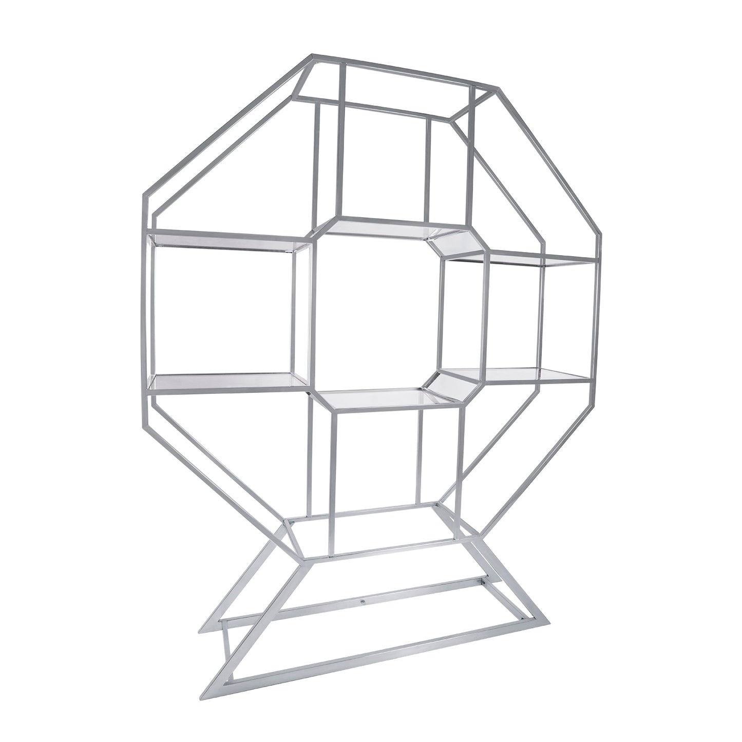 Silver Octagon Bookshelf