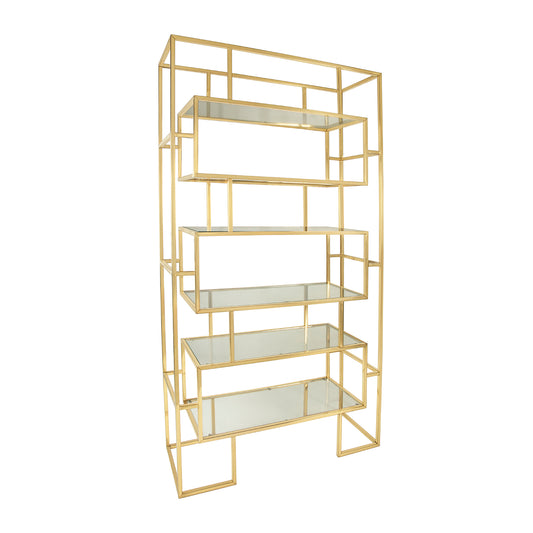 Gold Large Rectangle Bookshelf