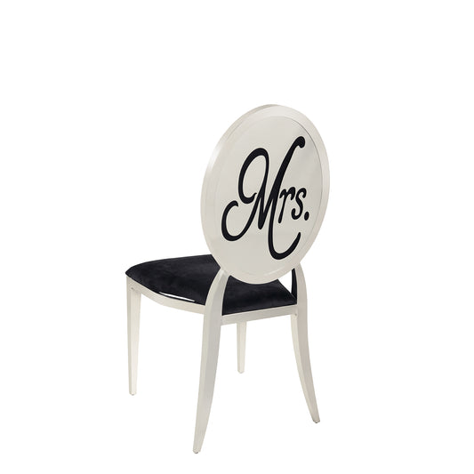 Black Velvet Silver Mrs Chair