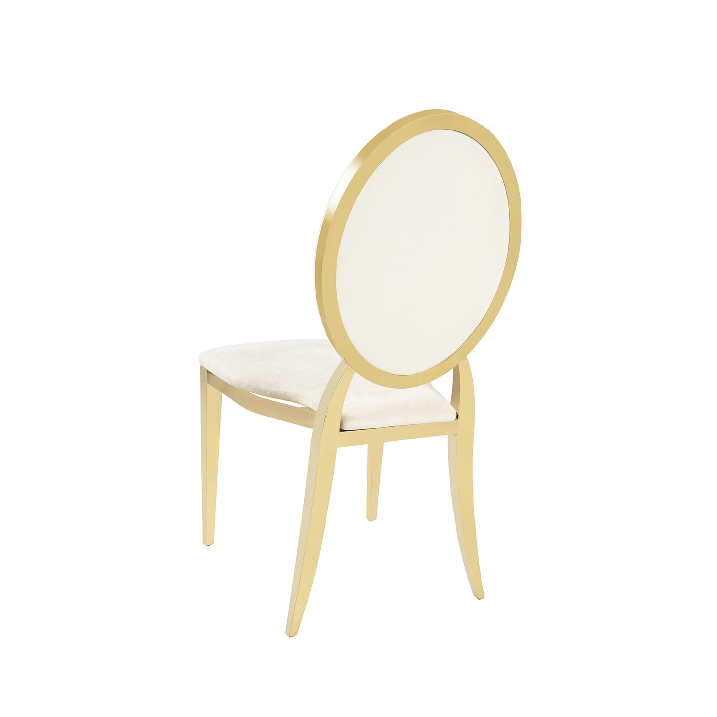 Ivory Velvet Gold Chair