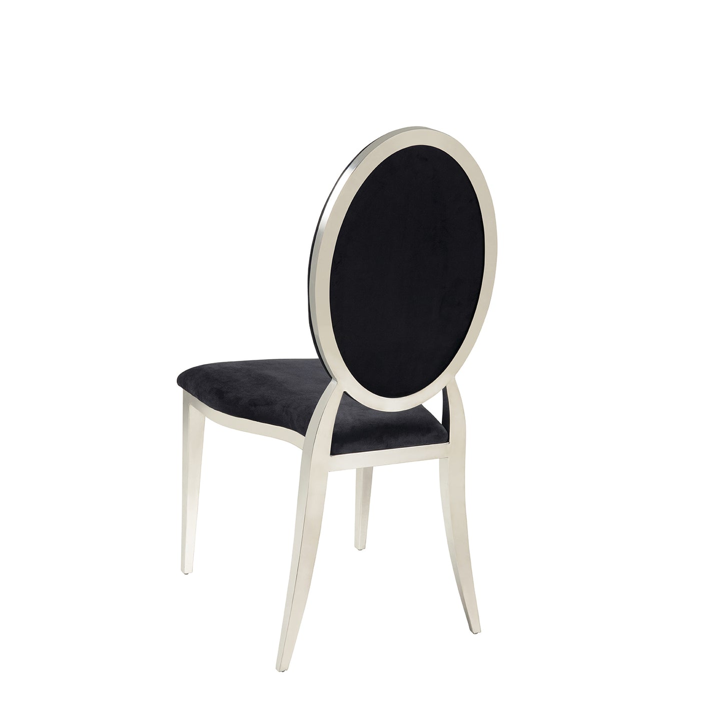 Black Velvet Silver Chair