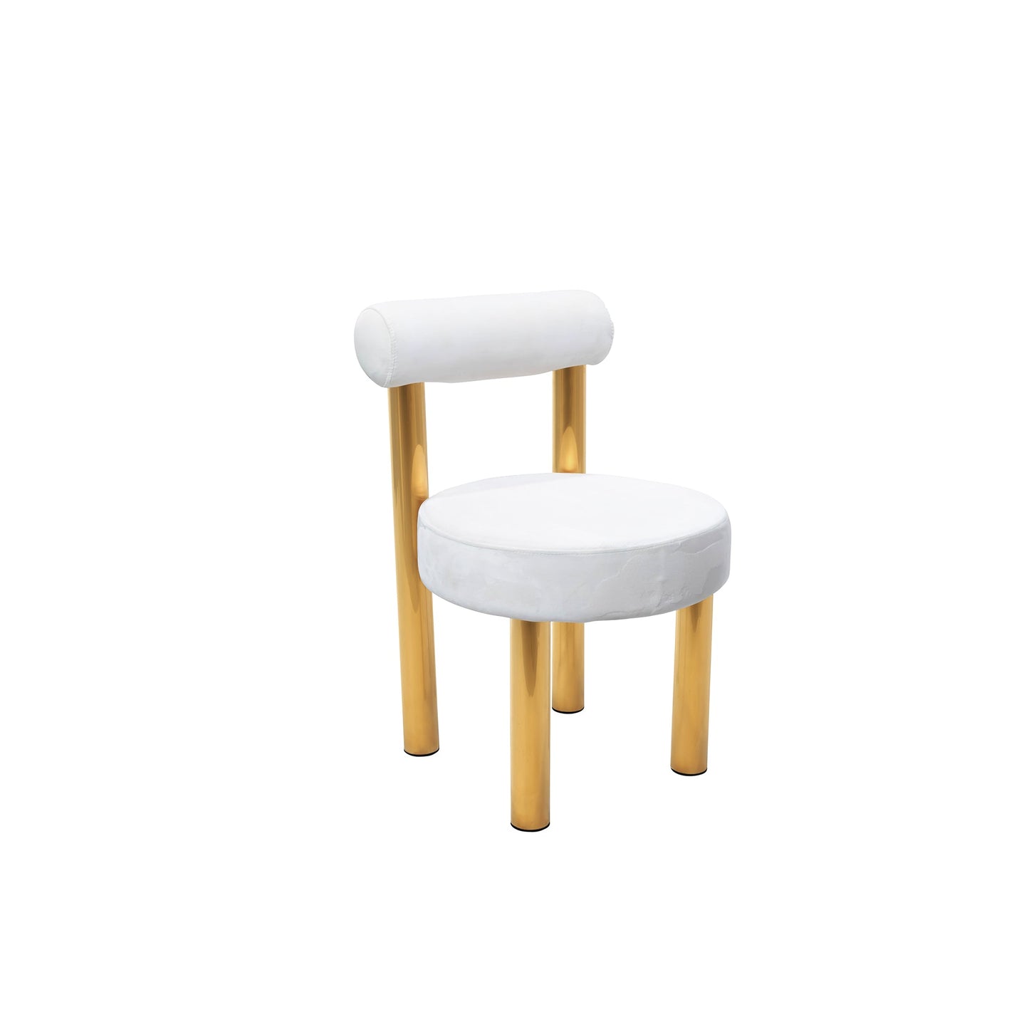 White Velvet Gold Cylinder