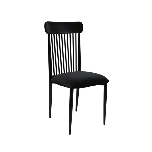 Black Velvet Black Liner Chair