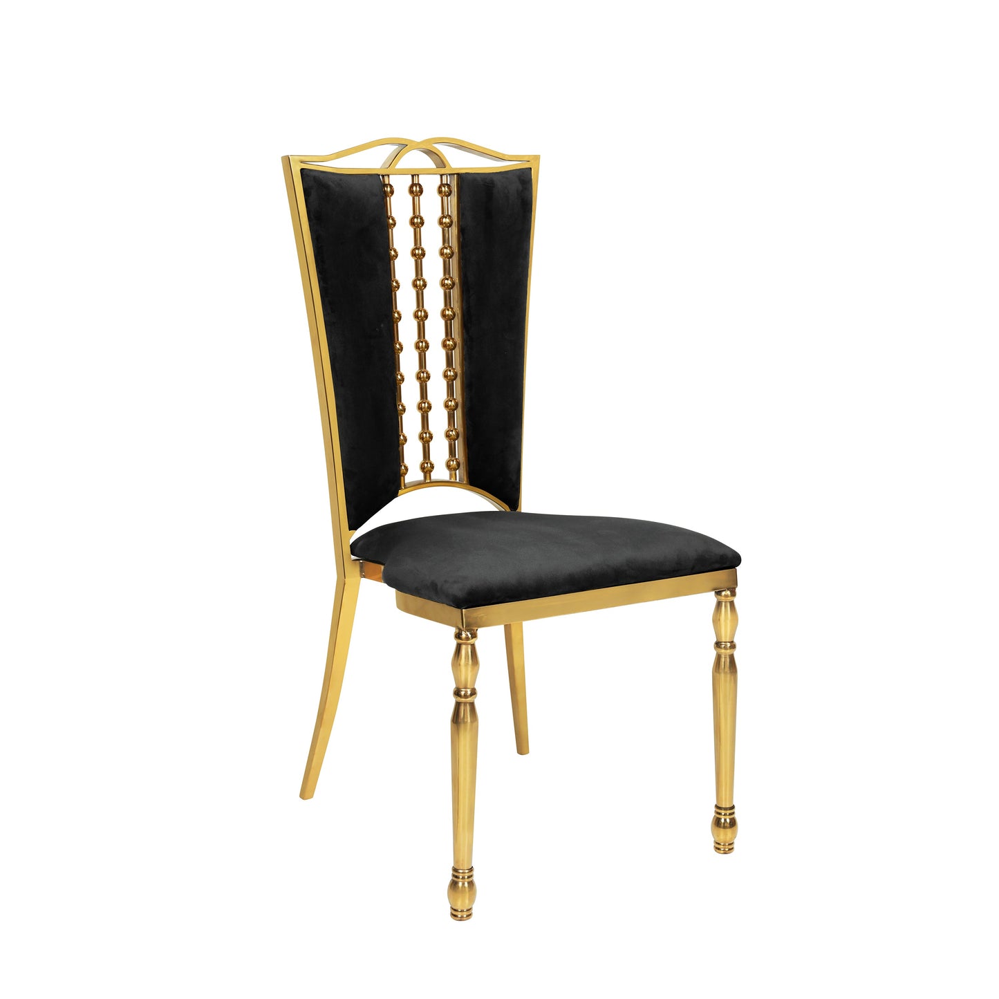 Black Velvet Gold Bellasima Chair