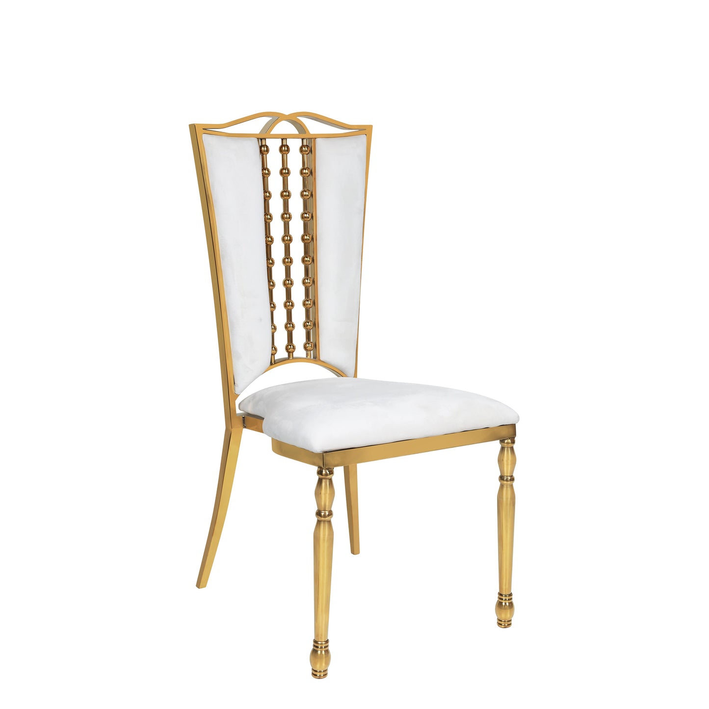 Ivory Velvet Gold Bellasima Chair