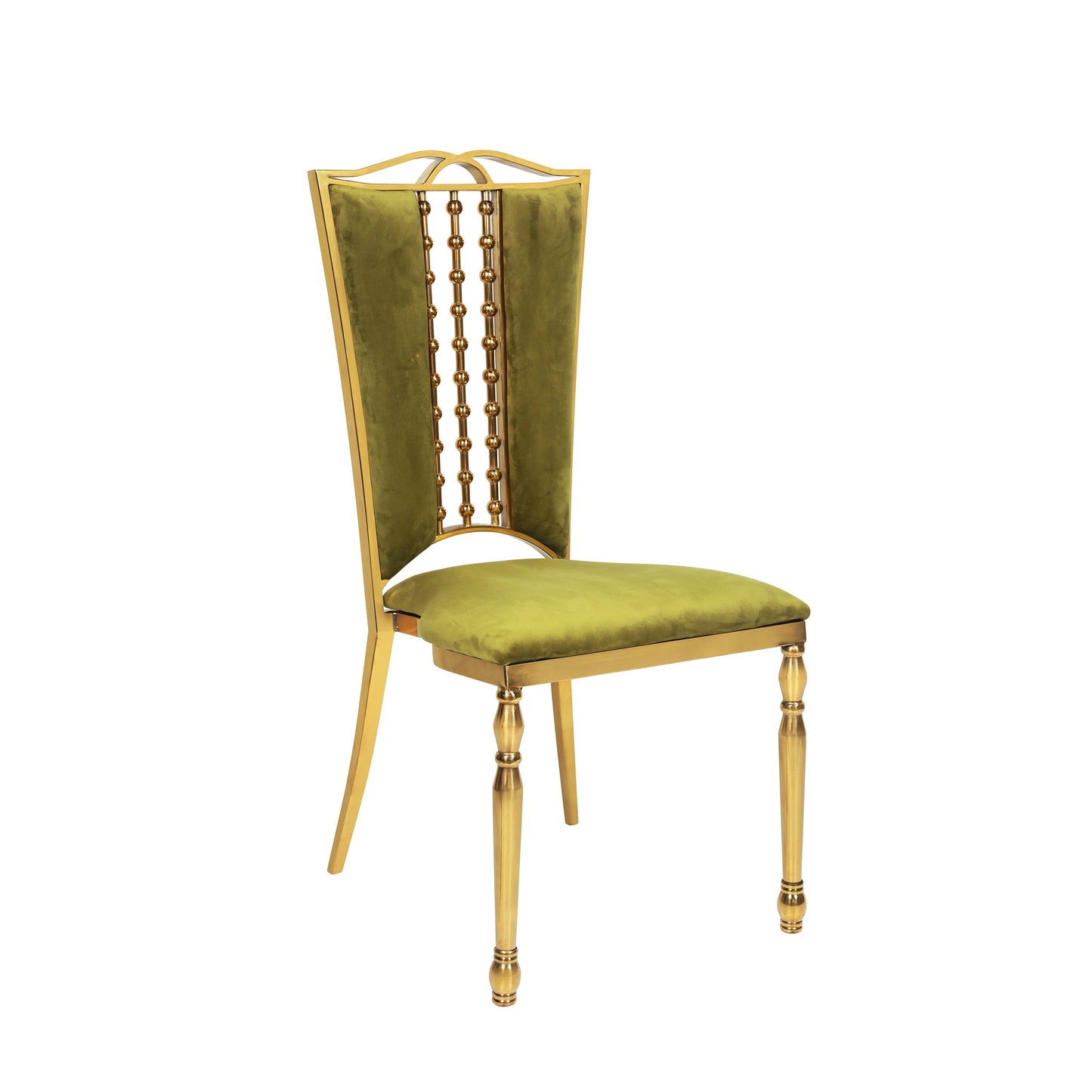 Olive Velvet Gold Bellasima Chair