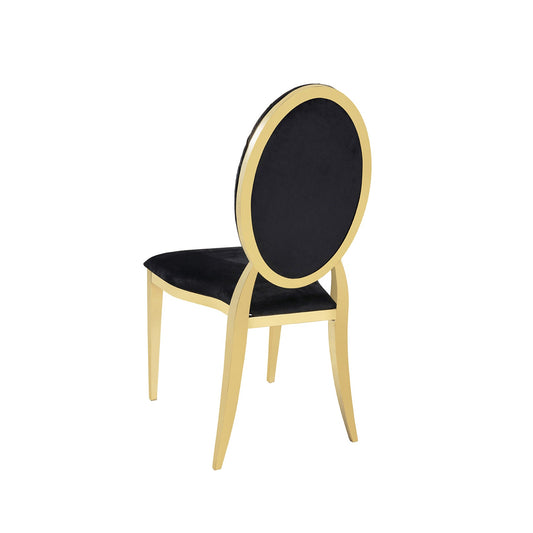 Black Velvet Gold Chair