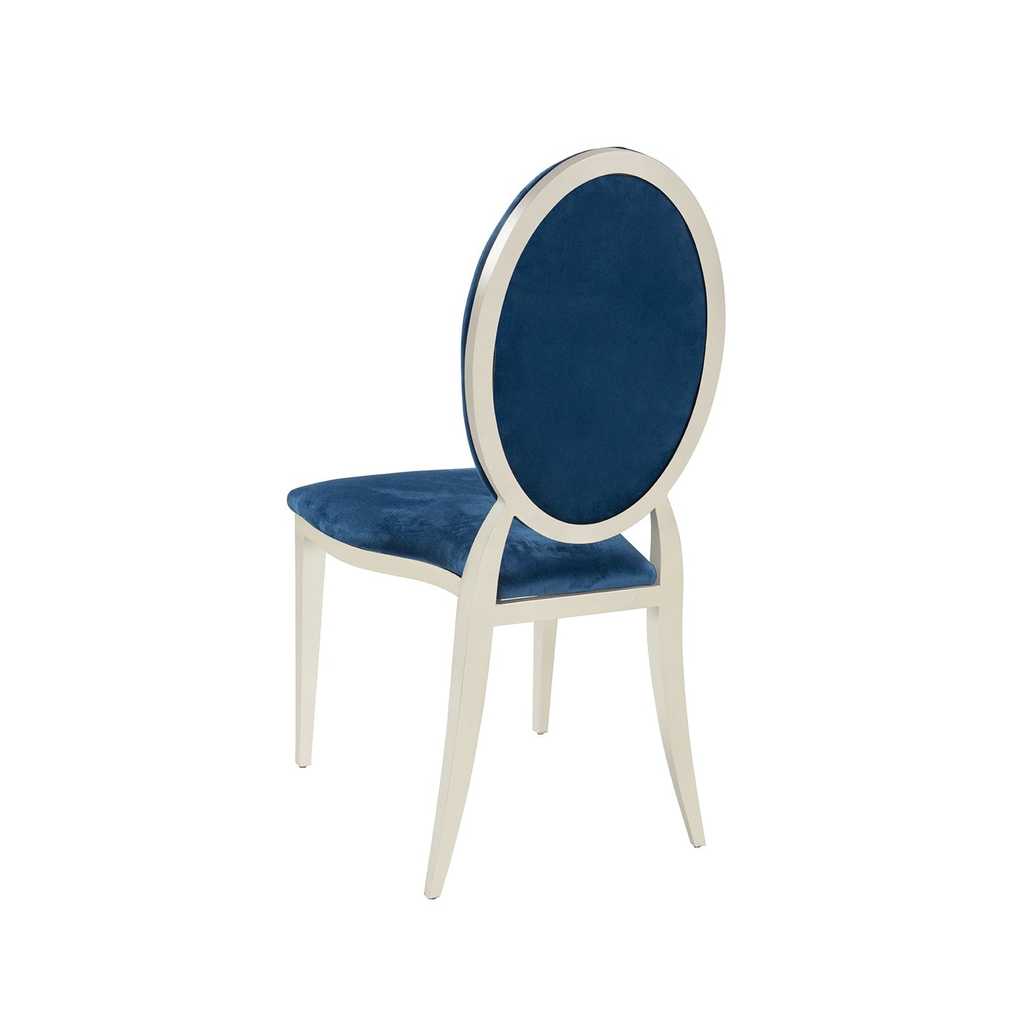Blue Velvet Silver Chair