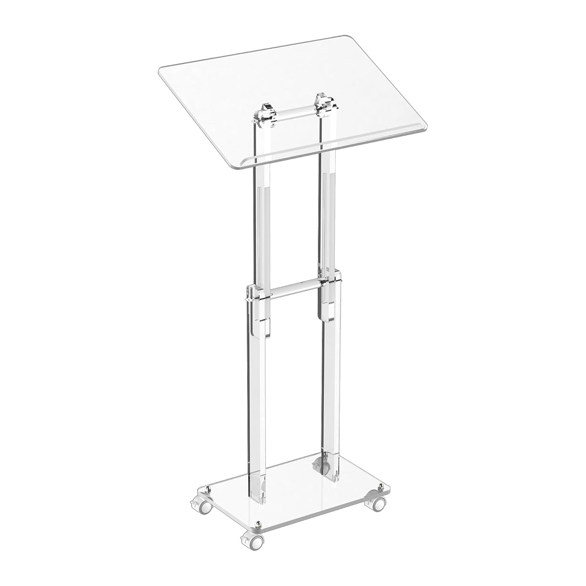 Clear Podium with Wheels