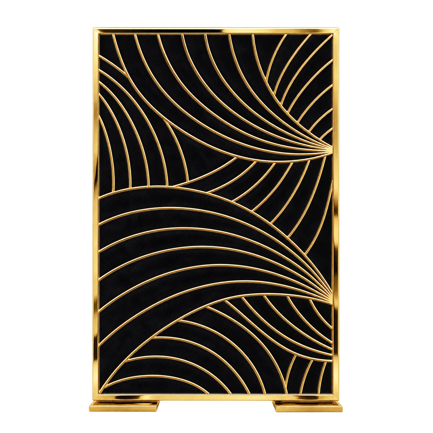 Gold Black Curved Partition