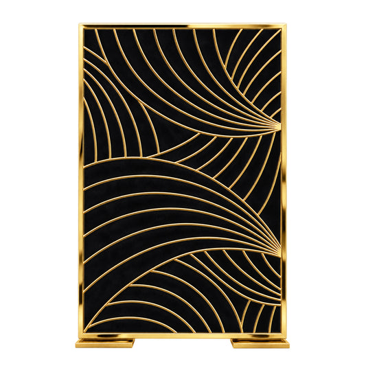 Gold Black Curved Partition