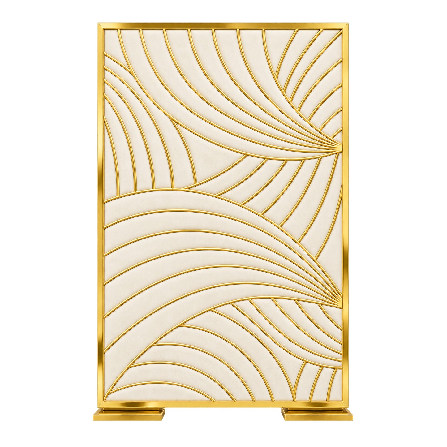 Gold White Curved Partition