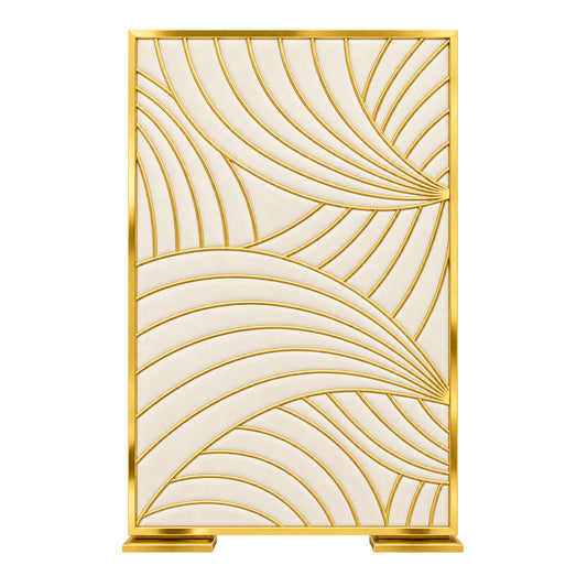 Gold White Curved Partition