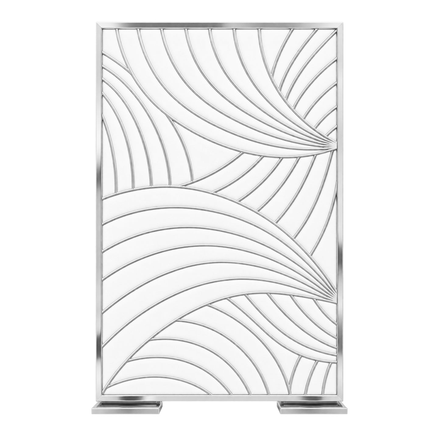 Silver White Curved Partition