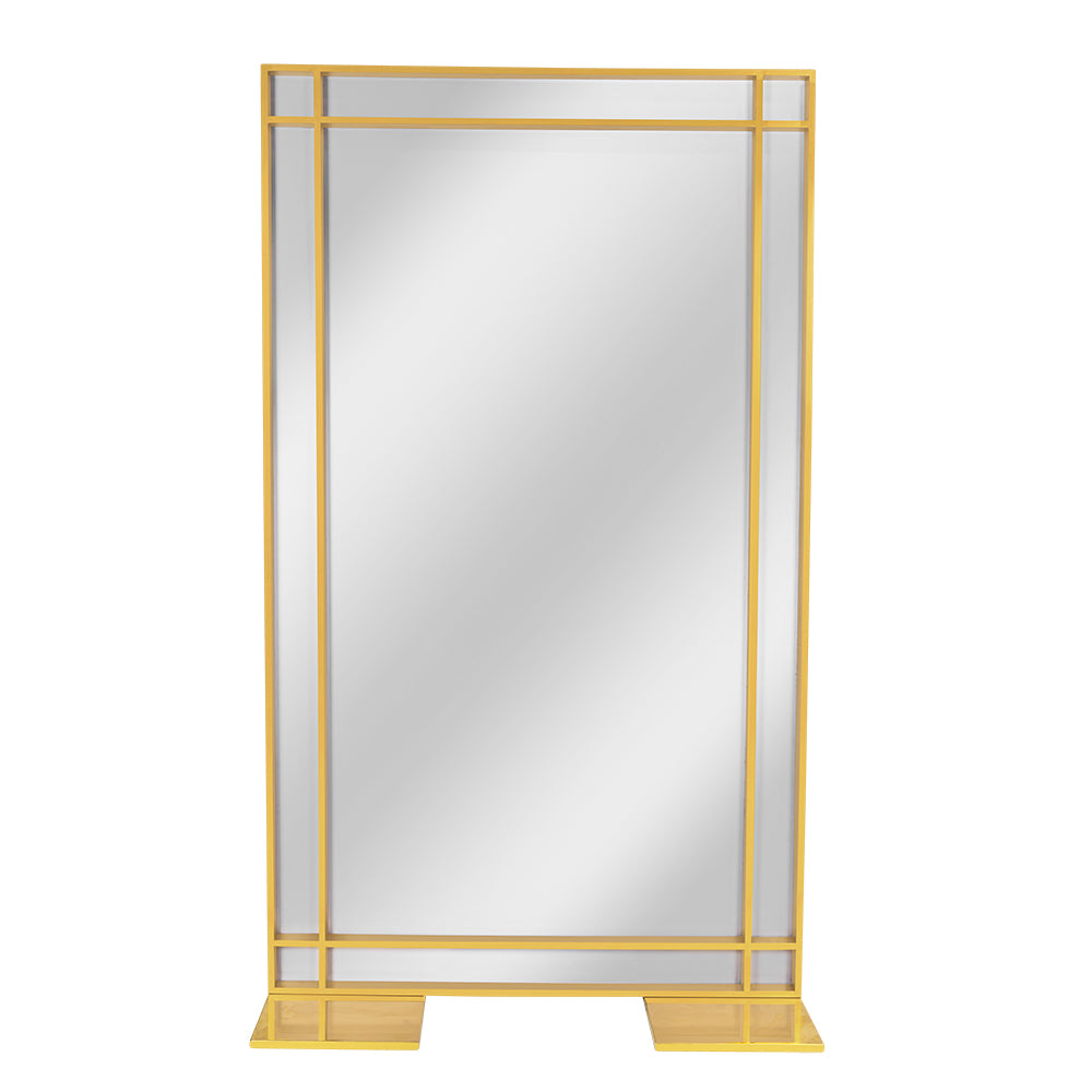 Gold Frame Mirror Partition