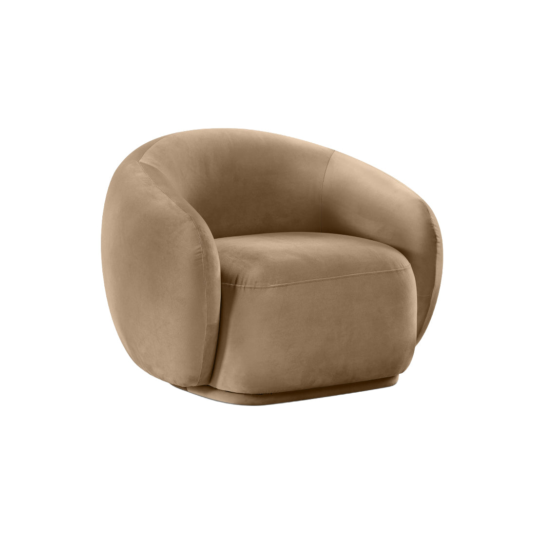 Beige Velvet Loveseat
