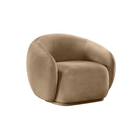 Beige Velvet Loveseat